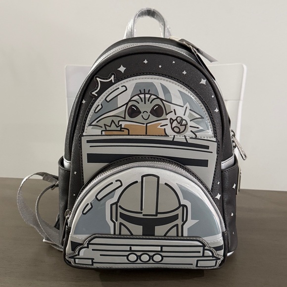 Loungefly Handbags - 2024 Disney Parks Loungefly Mandalorian Grogu Mini Backpack Star Wars Baby Yoda